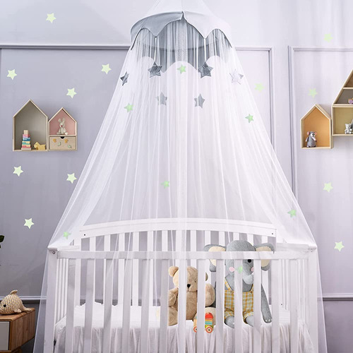 Loaol Canopy Para Niños Cama Con Estrellas, Dosel De Cuna Co