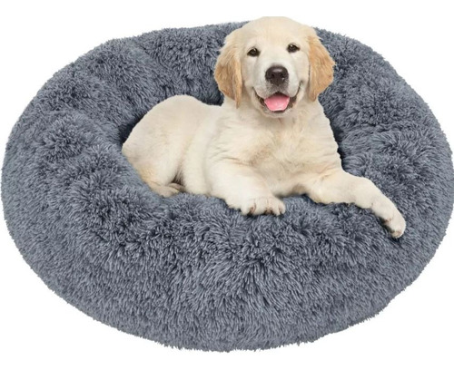 Cama De Algodón Para Mascota Grande L Color Gris