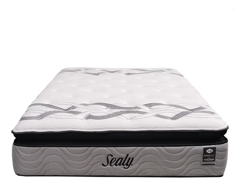 Colchón Sealy Cassat Para Cama Matrimonial Color Gris