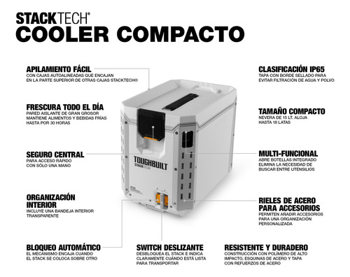 Cooler Compacto Stacktech Toughbuilt Tb-b1-c-60c