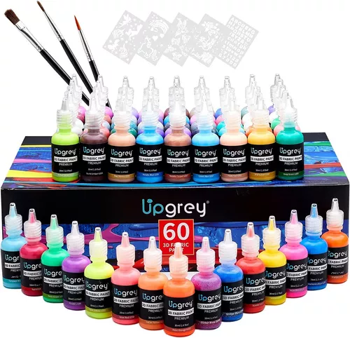 Pintura Tela Ropa Textil 1oz-30ml Set 60 Colores Mixtos