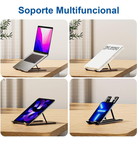 Soporte para Laptop, Base Refrigerante Computadora Ajustable con Múltiples Ángulos, Soporte Laptop Portátil y Plegable, Base Ergonomico para Laptop y Tabletas