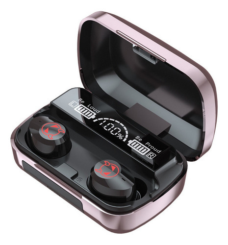 Auriculares Inalámbricos Bluetooth M23 Tws Color Rosa Color De La Luz Blanco