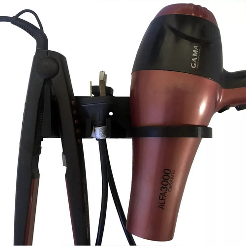 Soporte Doble Para Colgar Secador De Pelo + Planchita