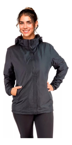 Chaqueta Corta Viento Térmica Impermeable Con Forro Mujer