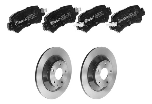 Kit Balatas Bajos Metales + Discos Tras Brembo Cx-5 13 A 15