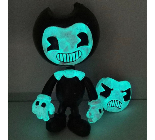 Imagen 3 de 5 de Juguete Bendy Ink Machine Figura Blanco Brilla Oscuridad En