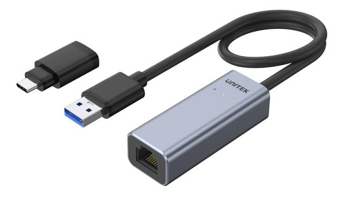 Adaptador Dual Internet Red Rj45 A Usb 3.0 O Usb C - Unitek