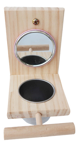 Taza Parrot Mirror De Acero Inoxidable Con Cuenco Para Comid