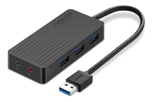 Ugreen Usb 3.0 Hub 3 Puertos Tarjeta De Sonido Usb 2 En 1