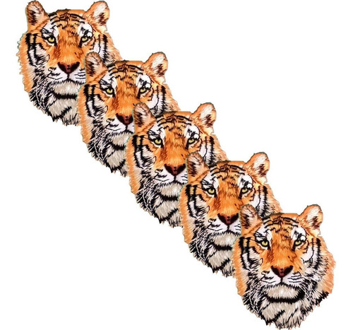 Decora Con Parches Para Ropa, Mxtig-005, 5 Parches, Tigre, 8