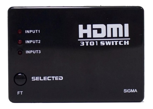 Imagem 2 de 10 de Chave Seletora Switch Hdmi 3 Ent 1 Saída Controle Mxt Rm501