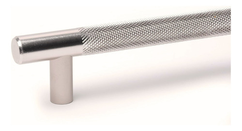 Manija Tirador Barral 96mm Set X2 Cajón Mueble Cocina Inox. Níquel Rayas