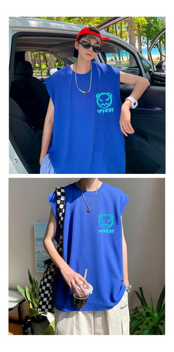 Camiseta Sin Mangas De Verano Para Hombre, Moderna Camiseta