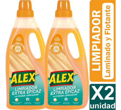 Alex Limpiador Cuidado Extra Piso Flotante X2 Unidad