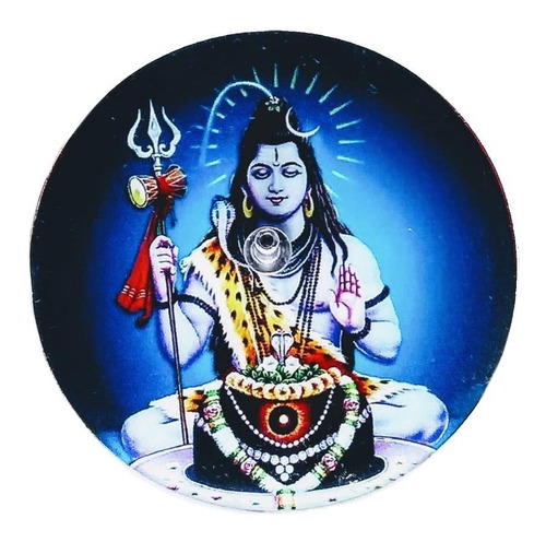 Incensário Porta Incenso Vidro Redondo Shiva Transformação