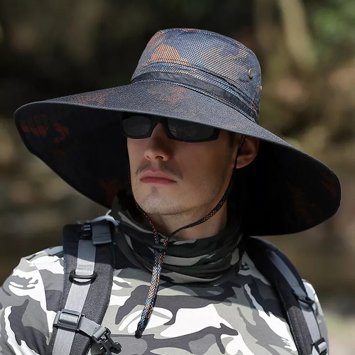 Sombrero De Pescador De Ala Grande Con Protección Solar Para