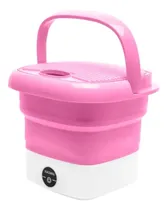 Comprar Mini Lavarropas Plegable Con Capacidad De 8l Rosa