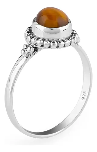 comprar 925 Anillo De Piedra De Ojo De Tigre De Plata Esterlina, Ani