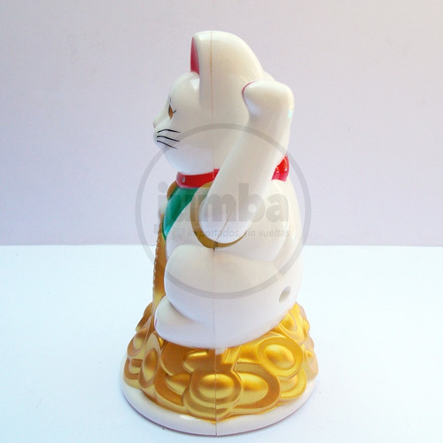 Gato De La Fortuna Maneki Neko 11.5 Cm 1 Pila Aa Incluida