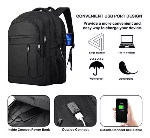 Mochila para laptop para mujeres y hombres, 15.6 pulgadas, impermeable,  para escuela, universidad, mochila de viaje amigable con la TSA para la