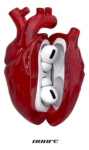 Funda Para Auriculares Con Corazón Para AirPods 3 Rojo
