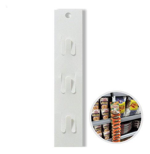 Fita Cross Clip Strip Branco 12 Ganchos 100 Unidades - 560mm Branco