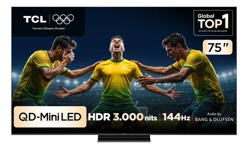 Smart TV TCL 75 Polegadas QLED Mini LED 4K C7K WiFi Bluetooth Goo...