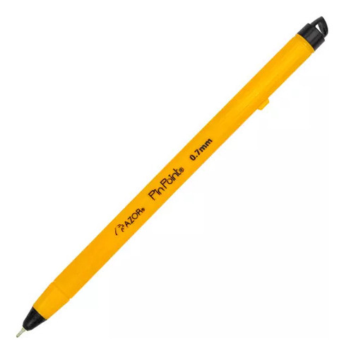 Pluma Punto Fino Pin Point 0.7 Mm Caja Con 12 Pzas Amarillo Negro