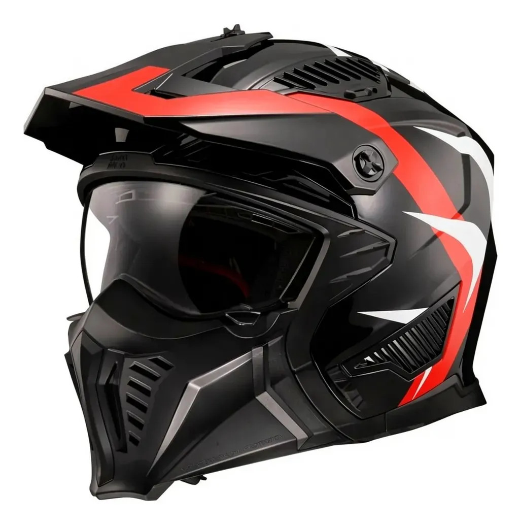 Casco Moto Ls2 Abierto 606 Drifter Triality Rojo Monocolor Brillante M