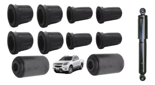 Kit X10 Bujes + Amortiguador Chevrolet S10