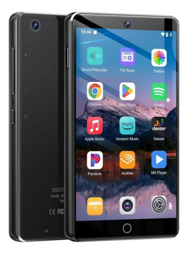 Mp3 Mp4 Player M36 Streaming Android Spotify Bluetooth Wi-fi Cor Preto