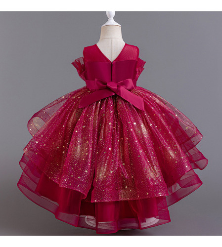 Vestido De Fiesta Para Niñas Vestido De Malla De Moda