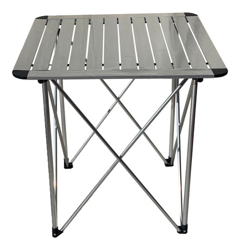 Imagen 2 de 8 de Mesa Camping Plegable Aluminio 70 X 70 + Bolso