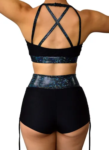 Establecimiento hará hacha Conjunto Top Y Short Para Pole Dance Fitness