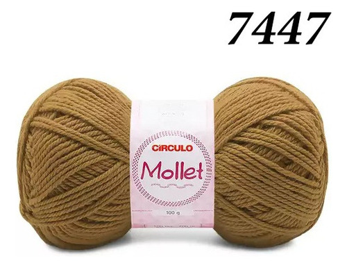 Lã Mollet 100g Círculo Fio Trico Croche Cores Na Variação Cor Avelã - 7447