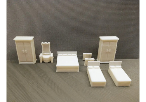 Mobiliario Escala N 1/160. Impresion 3d
