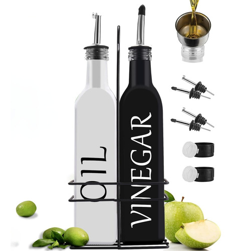 Pack 2 Botellas Para Aceite Vinagre Soya 500 Ml Dispensador