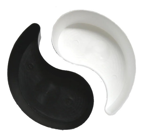 Maceta Yin Yang + Plato + Piedras Blancas Y Negras.