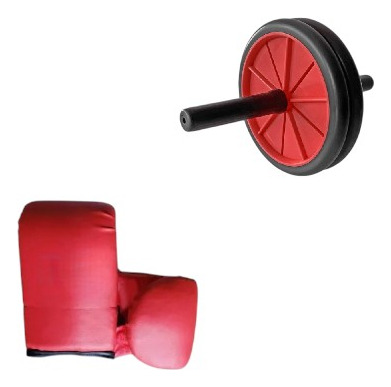 Combobox Bolsadeboxeo120 + Guantin + Rueda+ Mancuerrec Azul