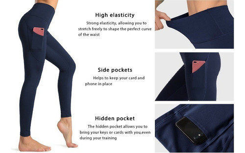 Leggins Deportivos Dama De Licra Con Bolsa Celular Gym