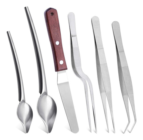 Set De Pinzas Precisión Para Cocina, Cucharas Y Espátula X6