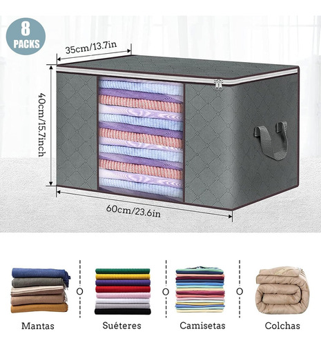 6 Bolsas De Almacenamiento For Guardar Ropa Y Edredones