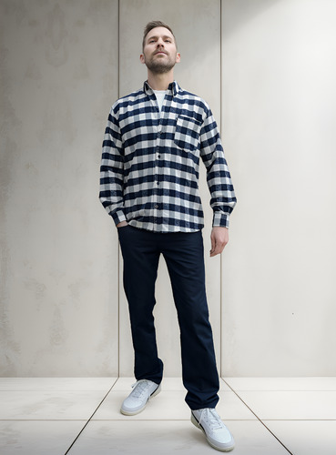 Camisa Leñadora Hombre Abrigada Cuadros