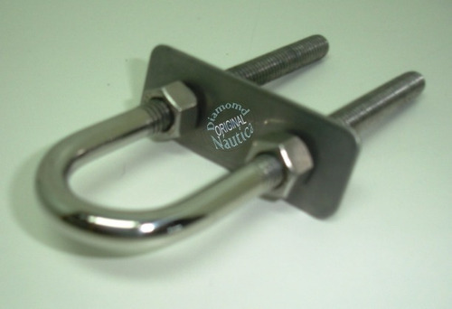 Gancho Amarra De Proa 3/8 Aço Inox 316 Reforçado U-bolt