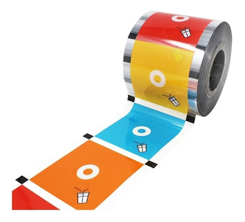 Rollo Film Plástico De Diseños 2kg Para Sellar Vasos DISEÑO Popote