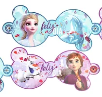 Comprar Banderin Frozen Bienvenida Cotillon Cumpleaños