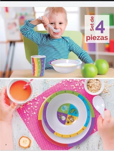 Vajilla Infantil 5 Piezas Melamina 