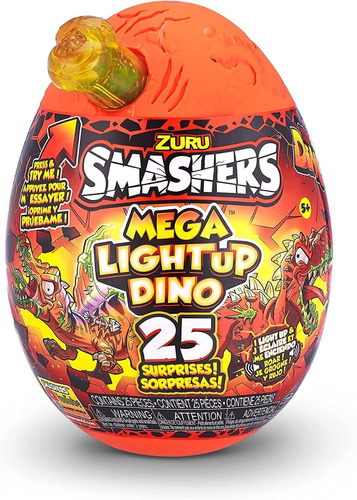 Zuru Smashers Mega Light Up Dino Huevo Sorpresa Grande