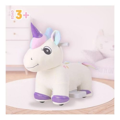 Montable Eléctrico De 6v Unicornio De Peluche Apache. (Usado)